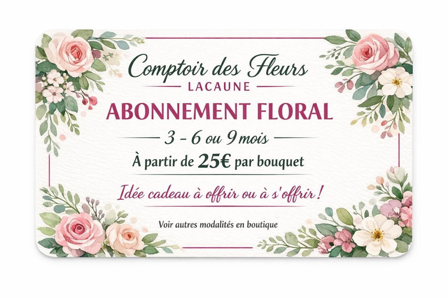 Présentation de l’abonnement floral Comptoir des Fleurs